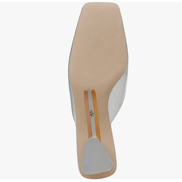 Sam Edelman Ollie Square Toe Mule Soft Silver - Picture 3 of 5